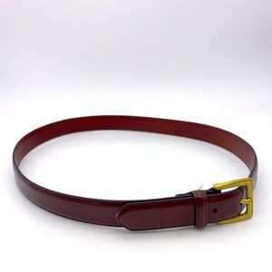Coach brown leather belt with brass 34 in / 85 cm